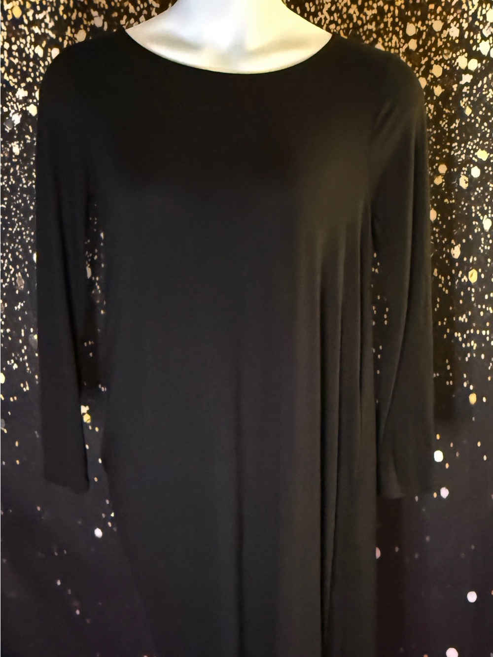 Zenana Black Long Sleeve Dress -Large
